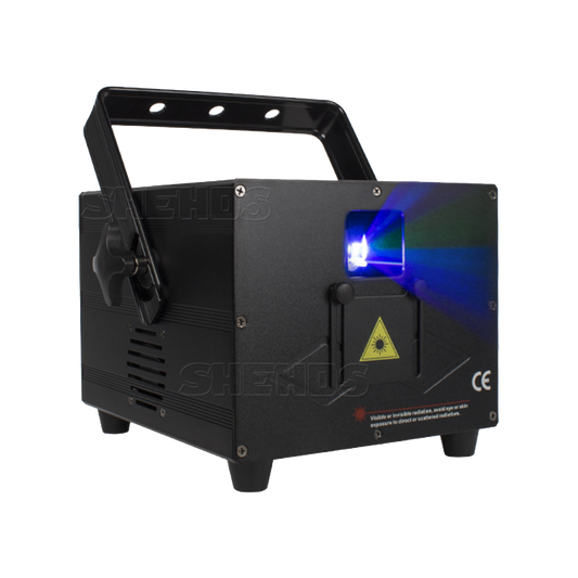 SHEHDS Full Color 3D Effect 3W RGB Laser Scanner Lights DJ Party Bar Projector Stage Lighting