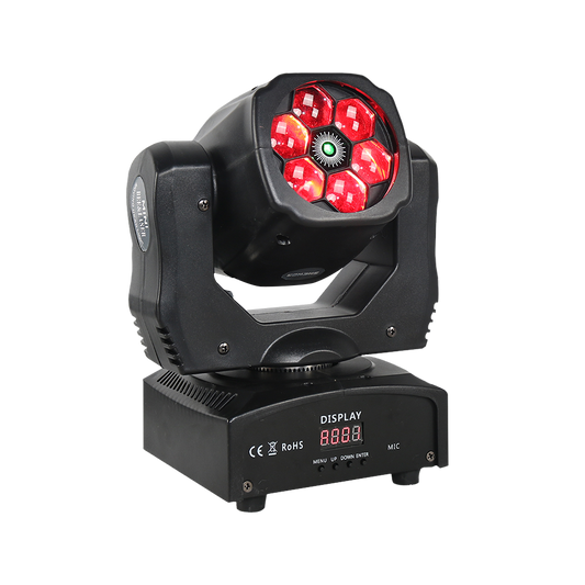 JMS WEBB 6x15W Laser+Beam RGBW Moving Head Light DJ Disco Stage Moving Head Lights