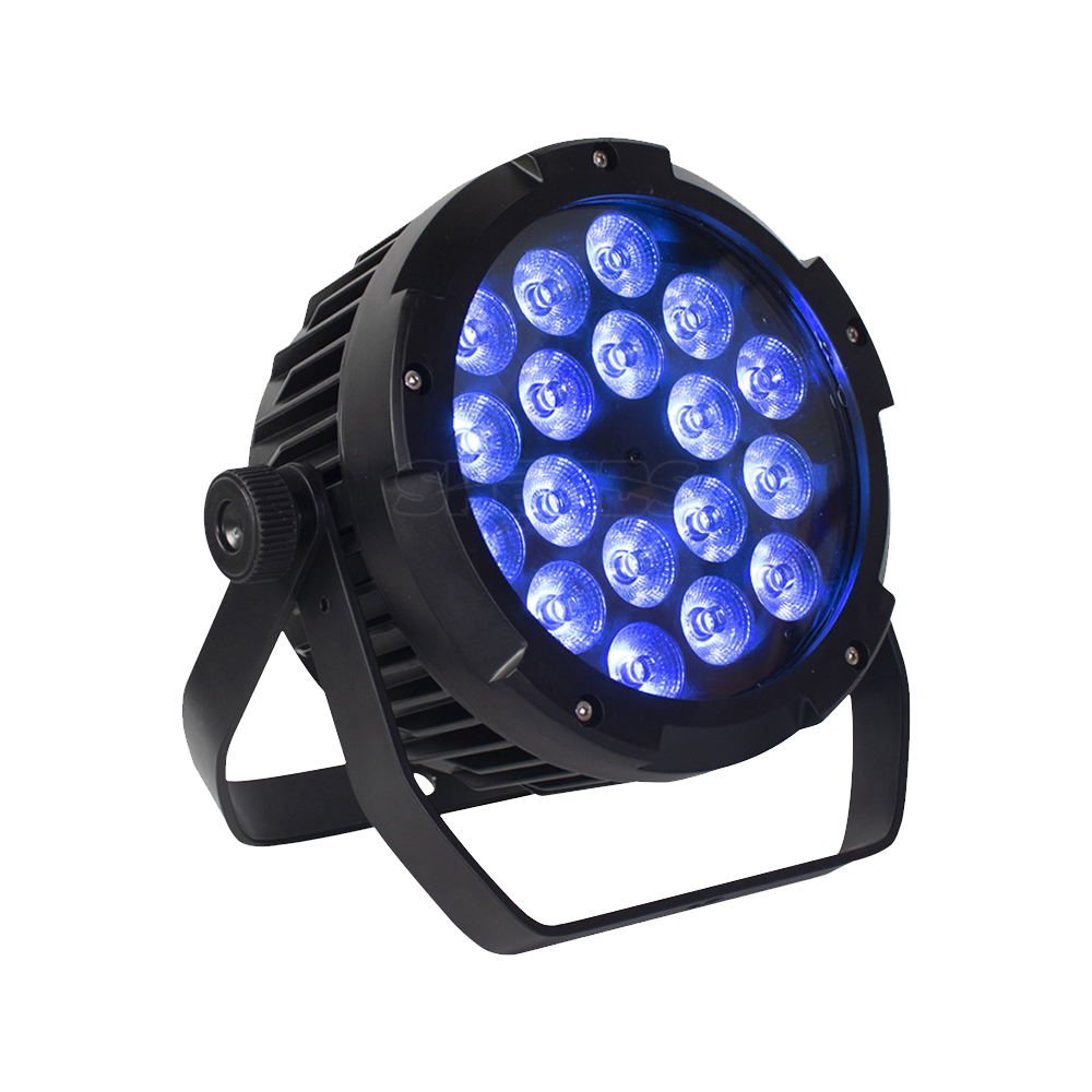 thumbnail interactive-video image 1 of SHEHDS LED 18x18W RGBWA+UV 6in1 Wall Wash Light – DMX Control, Stage Lighting, 324W 1 of 3