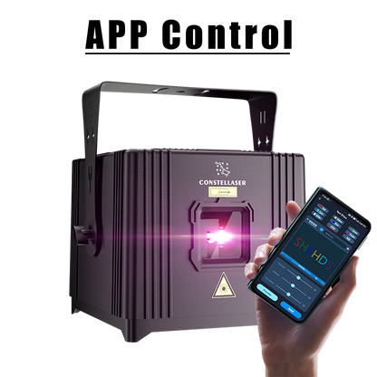 New APP Control  ConstelLaser Waterproof 6W RGB Animation Laser Light Rechargeable One piece housing touchscreens